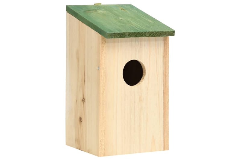 Fuglehus 10 stk heltre gran 12x12x22 cm - Brun - Hage - Utemiljø - Hagedekorasjon - Fuglemater & fuglehus