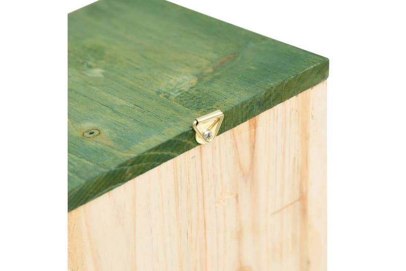 Fuglehus 10 stk heltre gran 12x12x22 cm - Brun - Hage - Utemiljø - Hagedekorasjon - Fuglemater & fuglehus