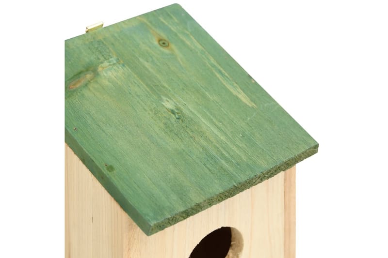 Fuglehus 10 stk heltre gran 12x12x22 cm - Brun - Hage - Utemiljø - Hagedekorasjon - Fuglemater & fuglehus