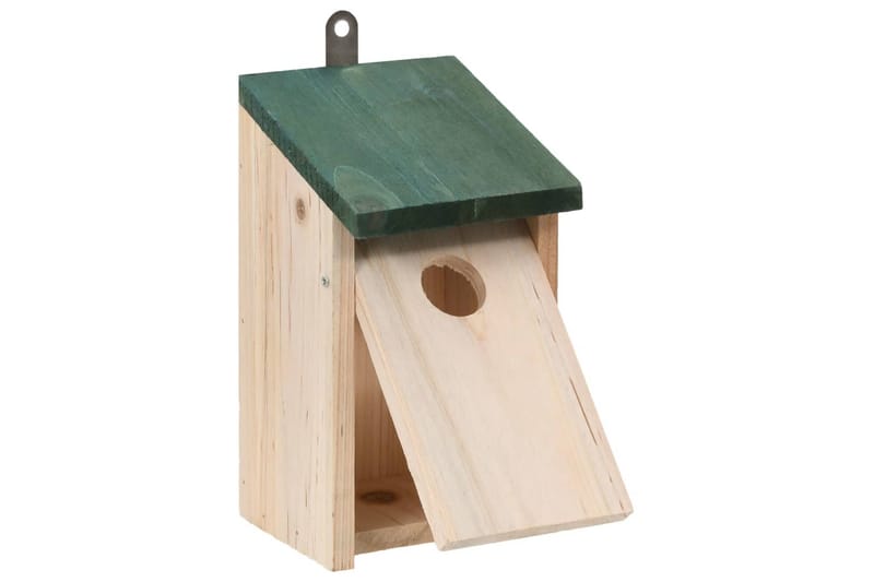 Fuglehus 4 stk tre 12x12x22 cm - Hage - Utemiljø - Hagedekorasjon - Fuglemater & fuglehus