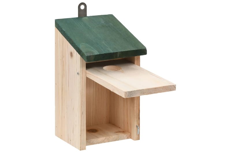 Fuglehus 4 stk tre 12x12x22 cm - Hage - Utemiljø - Hagedekorasjon - Fuglemater & fuglehus
