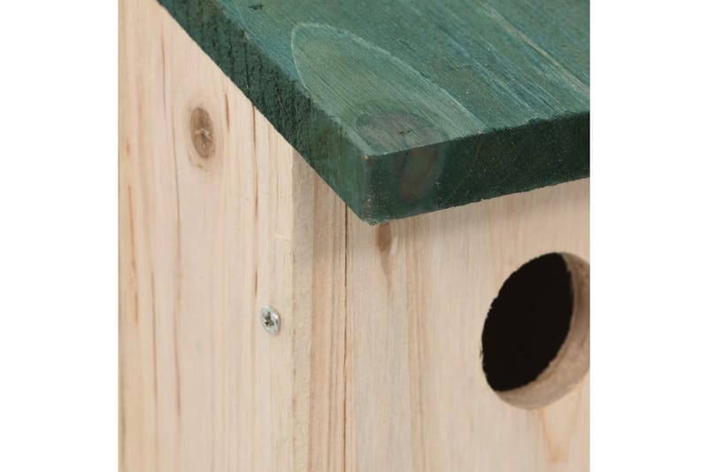 Fuglehus 4 stk tre 12x12x22 cm - Hage - Utemiljø - Hagedekorasjon - Fuglemater & fuglehus