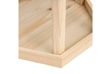 Fuglemater åttekantet heltre gran 33x30 cm - Brun - Hage - Utemiljø - Hagedekorasjon - Fuglemater & fuglehus