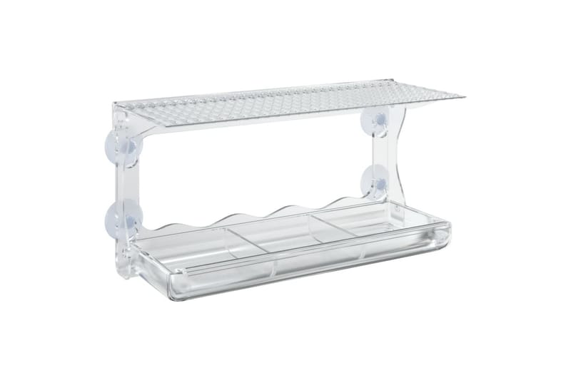 Fuglematere for vindu 2 stk akryl 30x12x15 cm - Gjennomsiktig - Hage - Utemiljø - Hagedekorasjon - Fuglemater & fuglehus