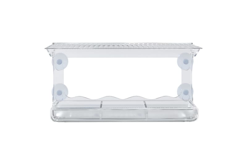 Fuglematere for vindu 2 stk akryl 30x12x15 cm - Gjennomsiktig - Hage - Utemiljø - Hagedekorasjon - Fuglemater & fuglehus