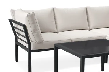 Ariany utendørs hjørnesofa - Svart - Hagemøbler - Loungemøbler - Sofagruppe utendørs