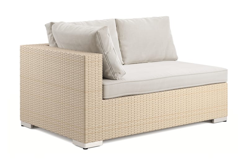 Bahamas Høyremodul Utendørs 140 cm - Beige - Hagemøbler - Loungemøbler - Moduler - Høyremoduler hagesofa