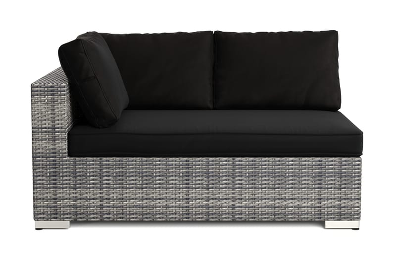 Bahamas Høyremodul Utendørs 140 cm i Kunstrotting, Grå