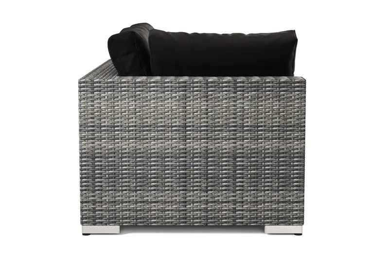 Bahamas Høyremodul Utendørs 140 cm i Kunstrotting - Grå - Hagemøbler - Loungemøbler - Moduler - Høyremoduler hagesofa