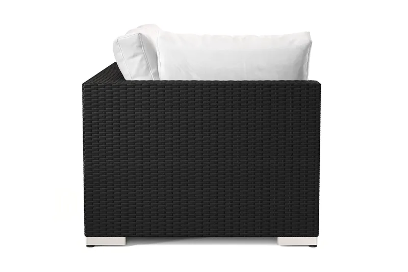 Bahamas Høyremodul Utendørs 140 cm i Kunstrotting - Svart - Hagemøbler - Loungemøbler - Moduler - Høyremoduler hagesofa