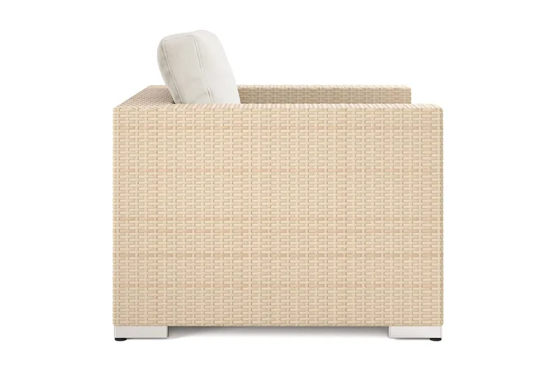 Bahamas Lounge Lenestol Utendørs i Kunstrotting - Beige - Hagemøbler - Loungemøbler - Loungestol ute