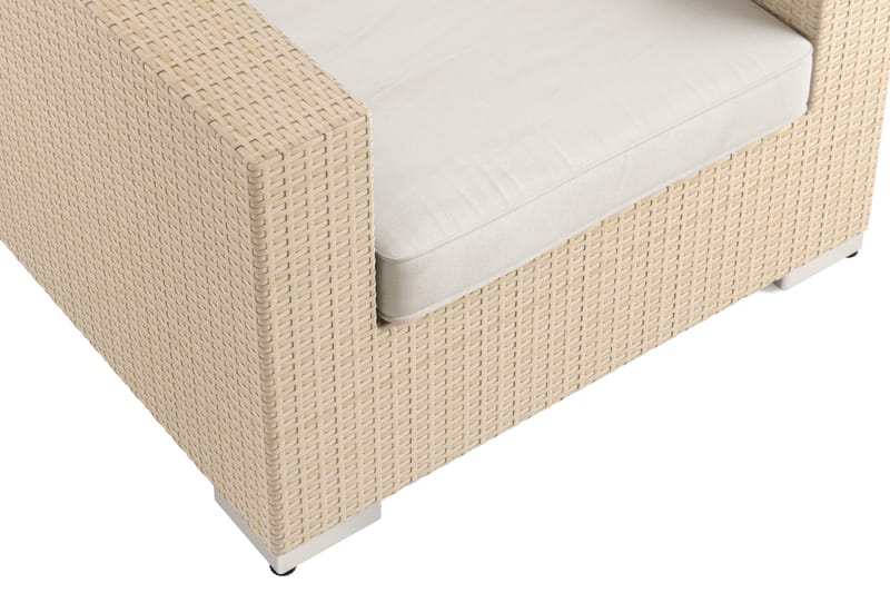 Bahamas Lounge Lenestol Utendørs i Kunstrotting - Beige - Hagemøbler - Loungemøbler - Loungestol ute