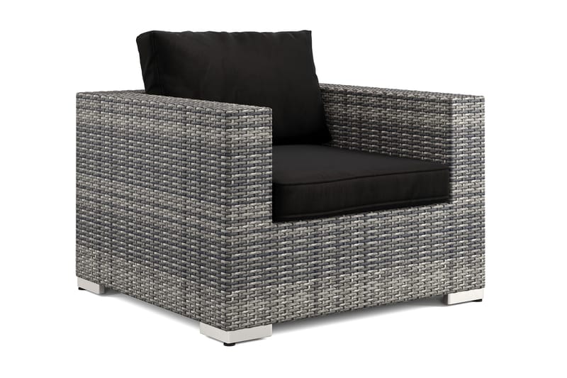 Bahamas Lounge Lenestol Utendørs i Kunstrotting, Grå