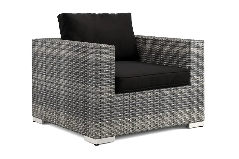 Bahamas Lounge Lenestol Utendørs i Kunstrotting, Grå