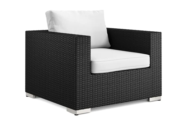 Bahamas Lounge Lenestol Utendørs i Kunstrotting - Svart - Hagemøbler - Loungemøbler - Loungestol ute