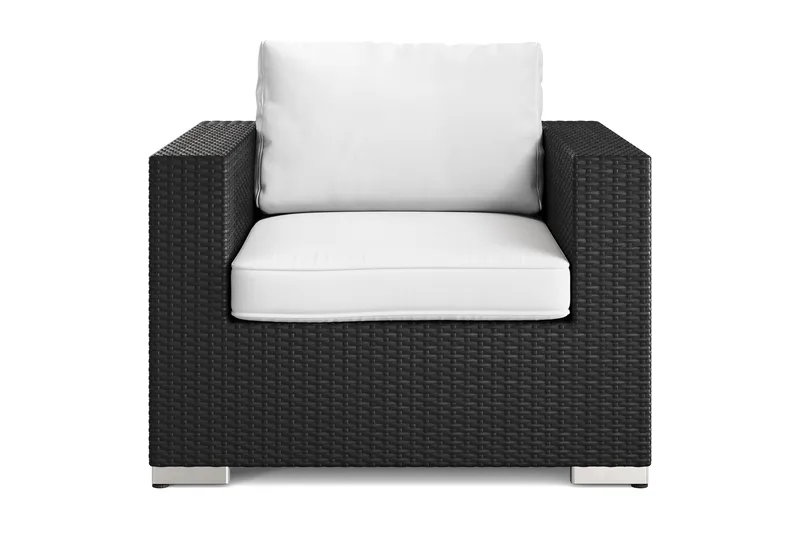 Bahamas Lounge Lenestol Utendørs i Kunstrotting - Svart - Hagemøbler - Loungemøbler - Loungestol ute