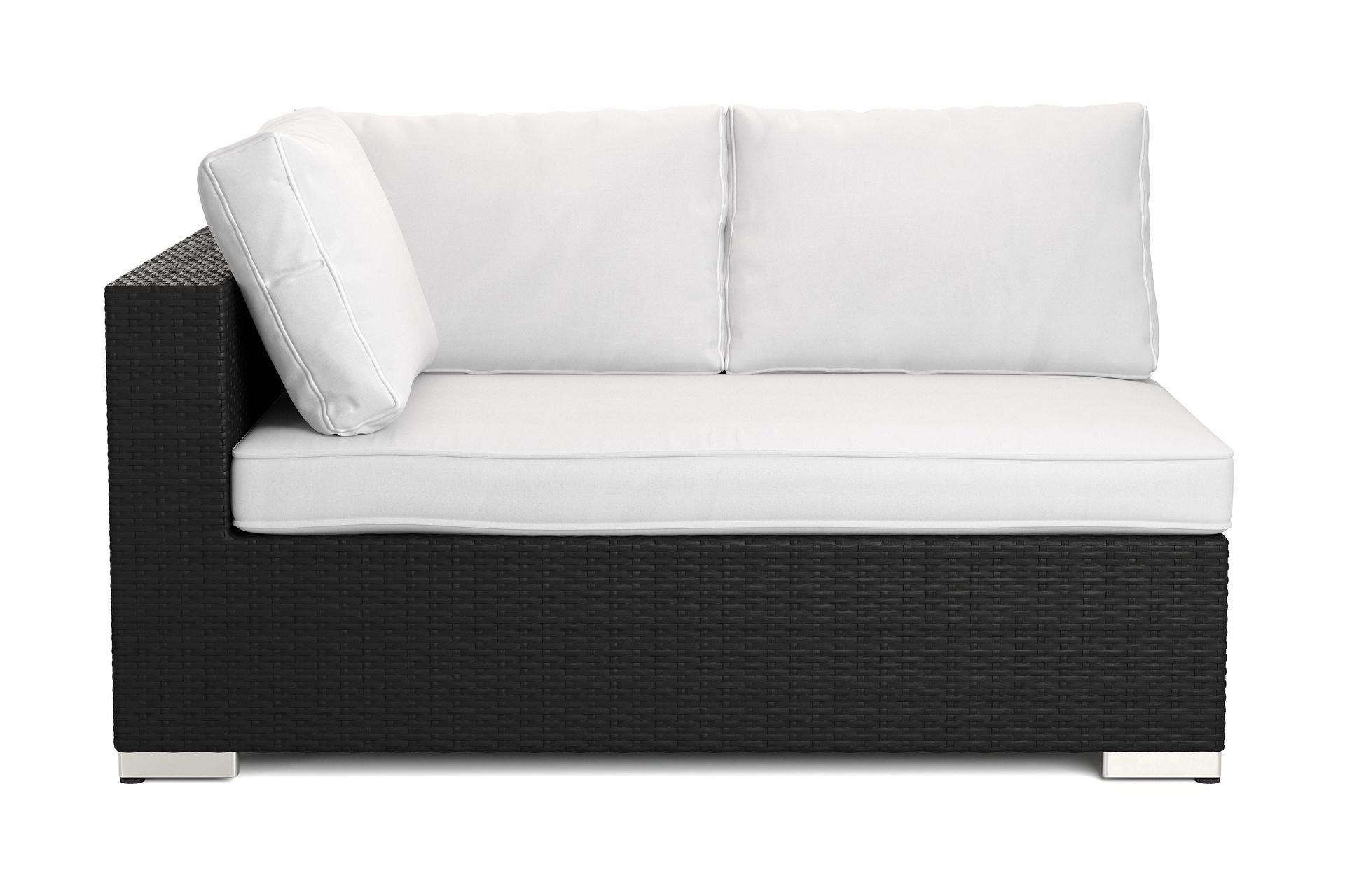 Bahamas Venstremodul Utendørs 140 cm i Kunstrotting - Svart