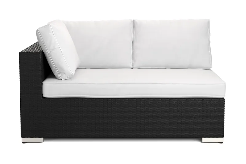 Bahamas Venstremodul Utendørs 140 cm i Kunstrotting, Svart