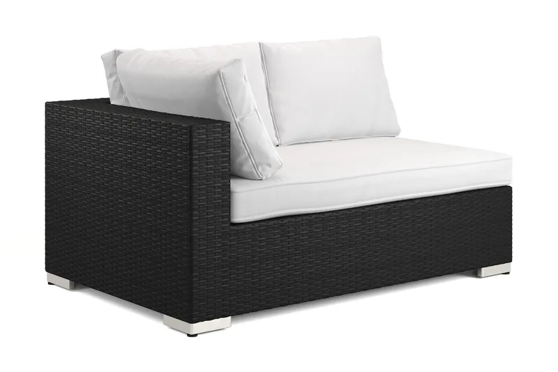Bahamas Venstremodul Utendørs 140 cm i Kunstrotting - Svart - Hagemøbler - Loungemøbler - Moduler - Høyremoduler hagesofa