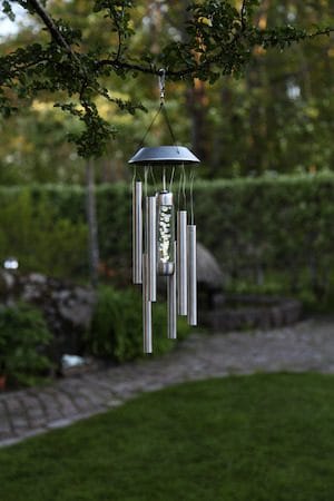 Bubbly solcellevindspill 35 cm - sølv - Hage - Utemiljø - Hagedekorasjon - Hagefigurer & hagepynt - Vindmølle