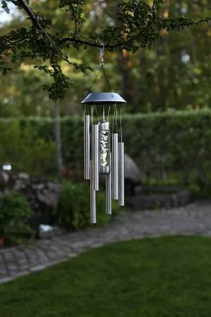 Bubbly solcellevindspill 35 cm - sølv - Hage - Utemiljø - Hagedekorasjon - Hagefigurer & hagepynt - Vindmølle
