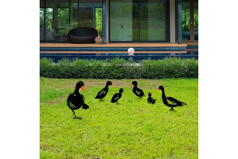 Dekorativt hage metalltilbehør sett Ender Svart - Svart - Hage - Utemiljø - Hagedekorasjon - Hagefigurer & hagepynt - Plastdyr