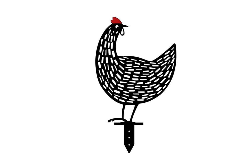 Dekorativt hage metalltilbehør sett Kyllinger Svart - Svart - Hage - Utemiljø - Hagedekorasjon - Hagefigurer & hagepynt - Plastdyr