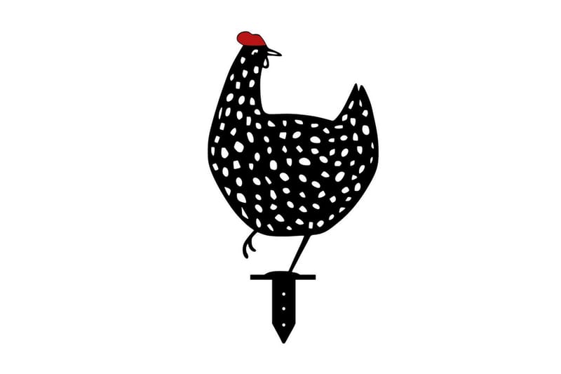 Dekorativt hage metalltilbehør sett Kyllinger Svart - Svart - Hage - Utemiljø - Hagedekorasjon - Hagefigurer & hagepynt - Plastdyr