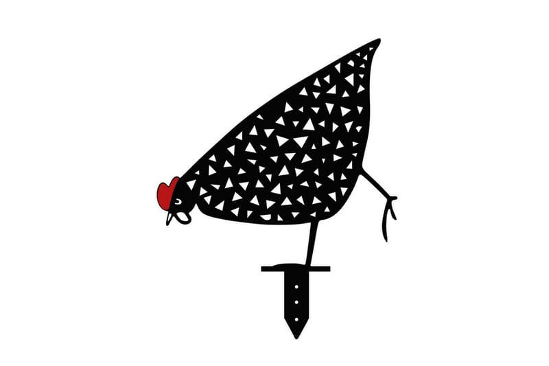 Dekorativt hage metalltilbehør sett Kyllinger Svart - Svart - Hage - Utemiljø - Hagedekorasjon - Hagefigurer & hagepynt - Plastdyr