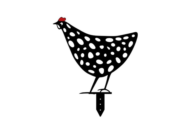 Dekorativt hage metalltilbehør sett Kyllinger Svart - Svart - Hage - Utemiljø - Hagedekorasjon - Hagefigurer & hagepynt - Plastdyr