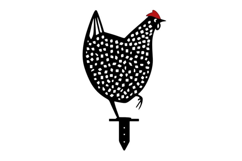 Dekorativt hage metalltilbehør sett Kyllinger Svart - Svart - Hage - Utemiljø - Hagedekorasjon - Hagefigurer & hagepynt - Plastdyr