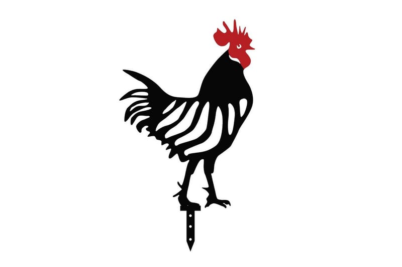 Dekorativt hage metalltilbehør sett Kyllingfamilie Svart Fire deler - Fire deler - Hage - Utemiljø - Hagedekorasjon - Hagefigurer & hagepynt - Plastdyr