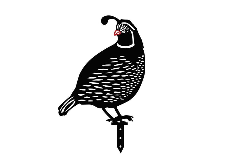 Dekorativt hage metalltilbehør sett Vaktler Svart - Svart - Hage - Utemiljø - Hagedekorasjon - Hagefigurer & hagepynt - Hagestatue