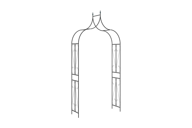 Hagebue svart 120x38x258 cm jern - Rosebue - Hagefigurer & hagepynt