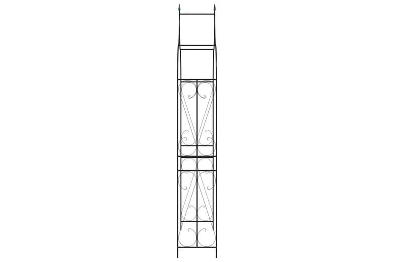 Hagebue svart 120x38x258 cm jern - Hage - Utemiljø - Hagedekorasjon - Hagefigurer & hagepynt