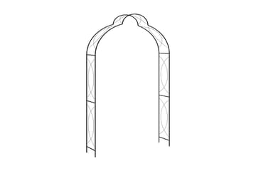 Hagebue svart 150x34x240 cm jern - Hage - Utemiljø - Hagedekorasjon - Hagefigurer & hagepynt