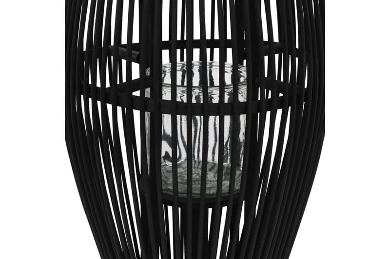 Hengelanterne for stearinlys bambus svart 60 cm - Lysestaker og lykter - Dekorasjon - Utelykt