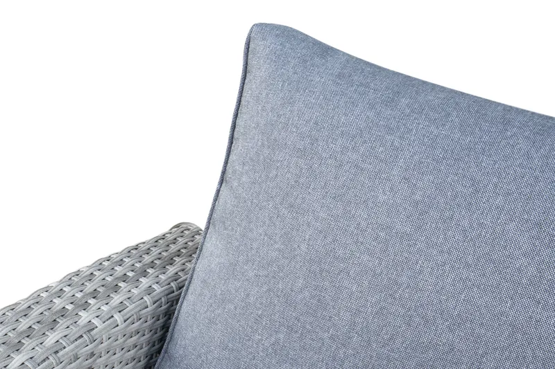 James Light Stor L-formet Vendbar Loungegruppe for Utendørs i Kunstrotting med Oppbevaring og Grå Puter - Grå - Hage - Utemiljø - Veranda & terrasse - Verandamøbler