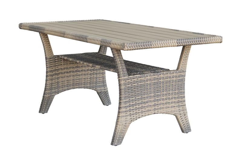 James Light Stor L-formet Vendbar Loungegruppe for Utendørs i Kunstrotting med Oppbevaring og Hvite Puter - Natur - Hage - Utemiljø - Veranda & terrasse - Verandamøbler