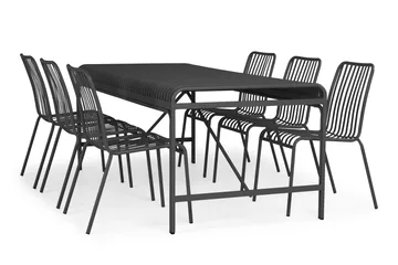 Jarva spisebord utendørs 200 cm - Svart - Hagemøbler - Hagebord - Spisebord ute