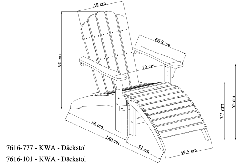 Landet dekkstol utendørs - Hvit - Hagemøbler - Stoler & Lenestoler - Solstoler - Dekkstol