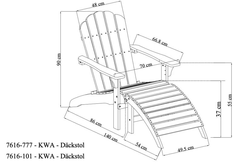 Landet dekkstol utendørs - Hvit - Hagemøbler - Stoler & Lenestoler - Solstoler - Dekkstol