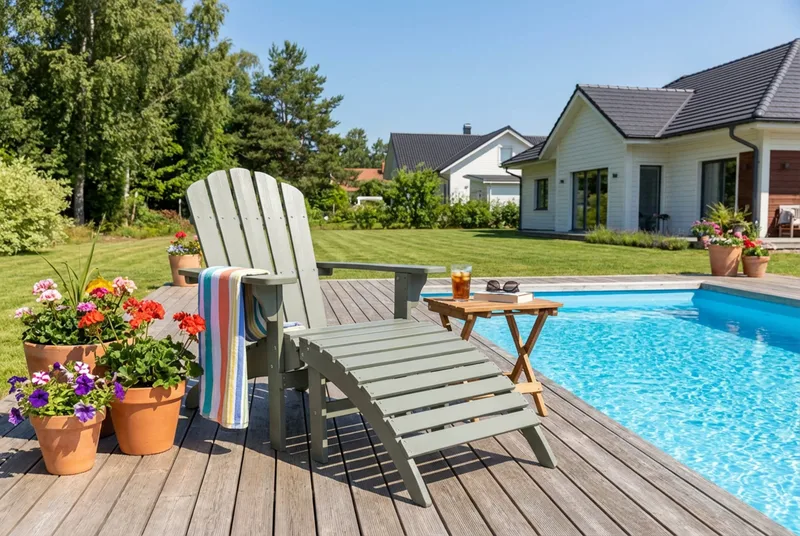 Landet dekkstol utendørs - Mørkegrønn - Hagemøbler - Stoler & Lenestoler - Solstoler - Dekkstol