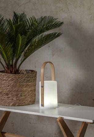 Lisa Lykt 12 cm - hvit og naturfarget - Hage - Utemiljø - Hagedekorasjon - Hagefigurer & hagepynt - Utelykt