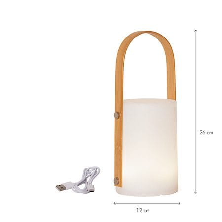 Lisa Lykt 12 cm - hvit og naturfarget - Hage - Utemiljø - Hagedekorasjon - Hagefigurer & hagepynt - Utelykt