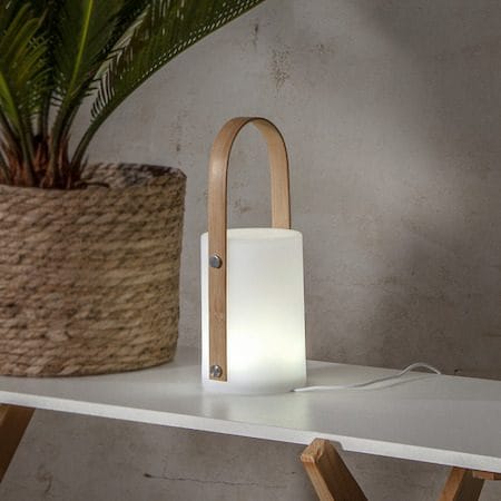 Lisa Lykt 12 cm - hvit og naturfarget - Hage - Utemiljø - Hagedekorasjon - Hagefigurer & hagepynt - Utelykt