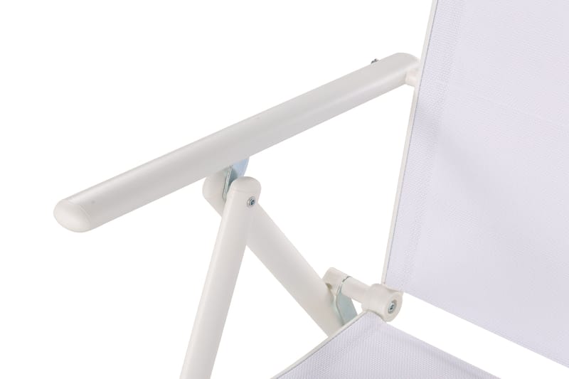 Maggie polstret regulerbar stol utendørs - Hvit - Hagemøbler - Stoler & Lenestoler - Posisjonsstol