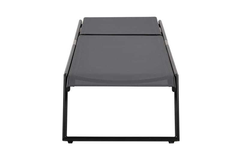 Monaco solseng med justerbar rygg i aluminium, grå tekstil, Svart