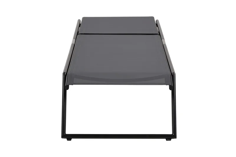 Monaco solseng med justerbar rygg i aluminium, grå tekstil, Svart