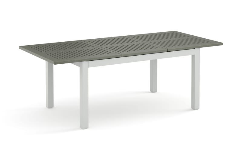 Monaco uttrekkbart utendørsbord 150–250x90 cm - Hvit/Grå - Hagemøbler - Hagebord - Spisebord ute